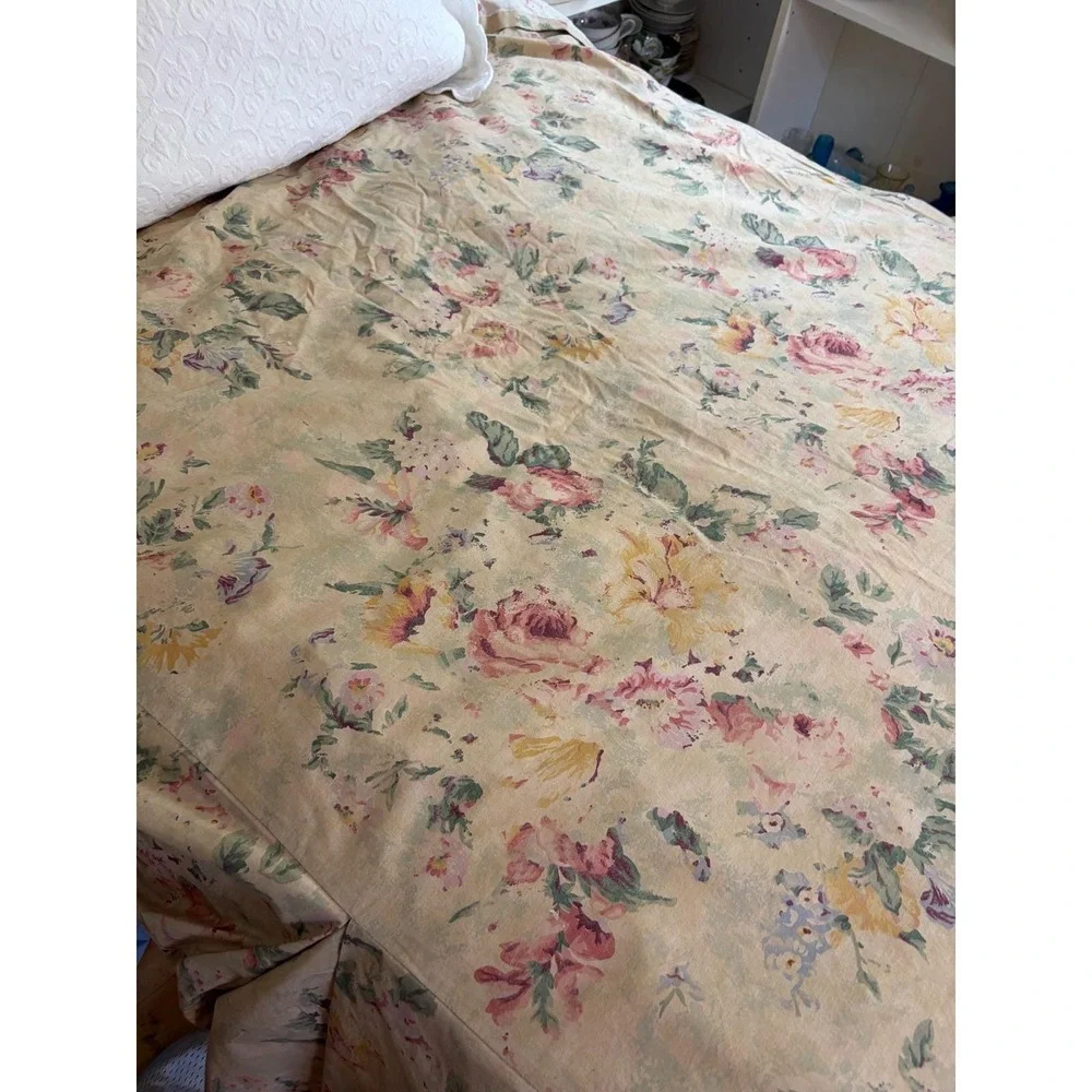 Ralph Lauren Francesca Twin Bed Topper Custom Floral Cottage Vintage Bedding